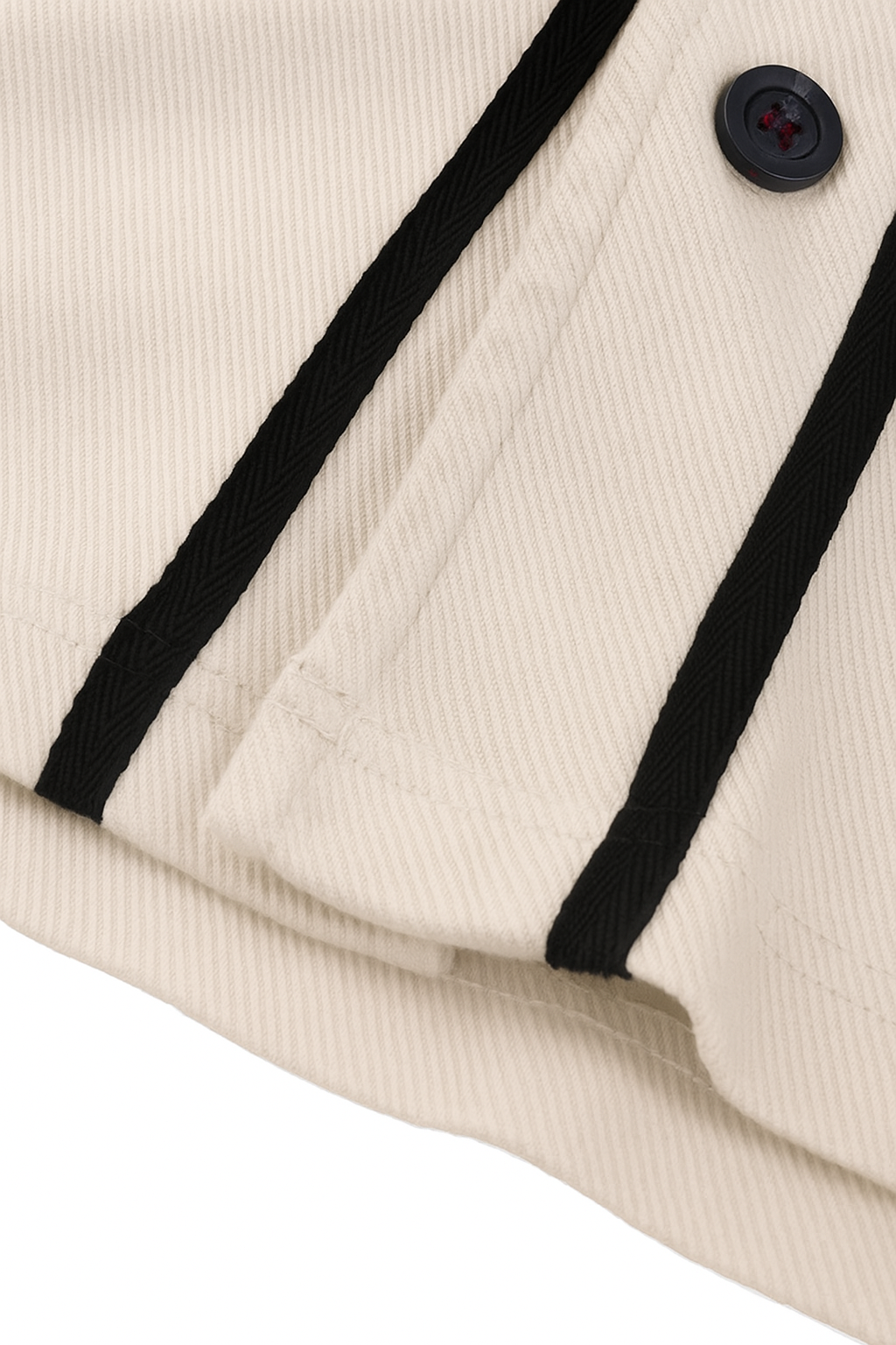 Contrast Piped Button-Up Jersey
