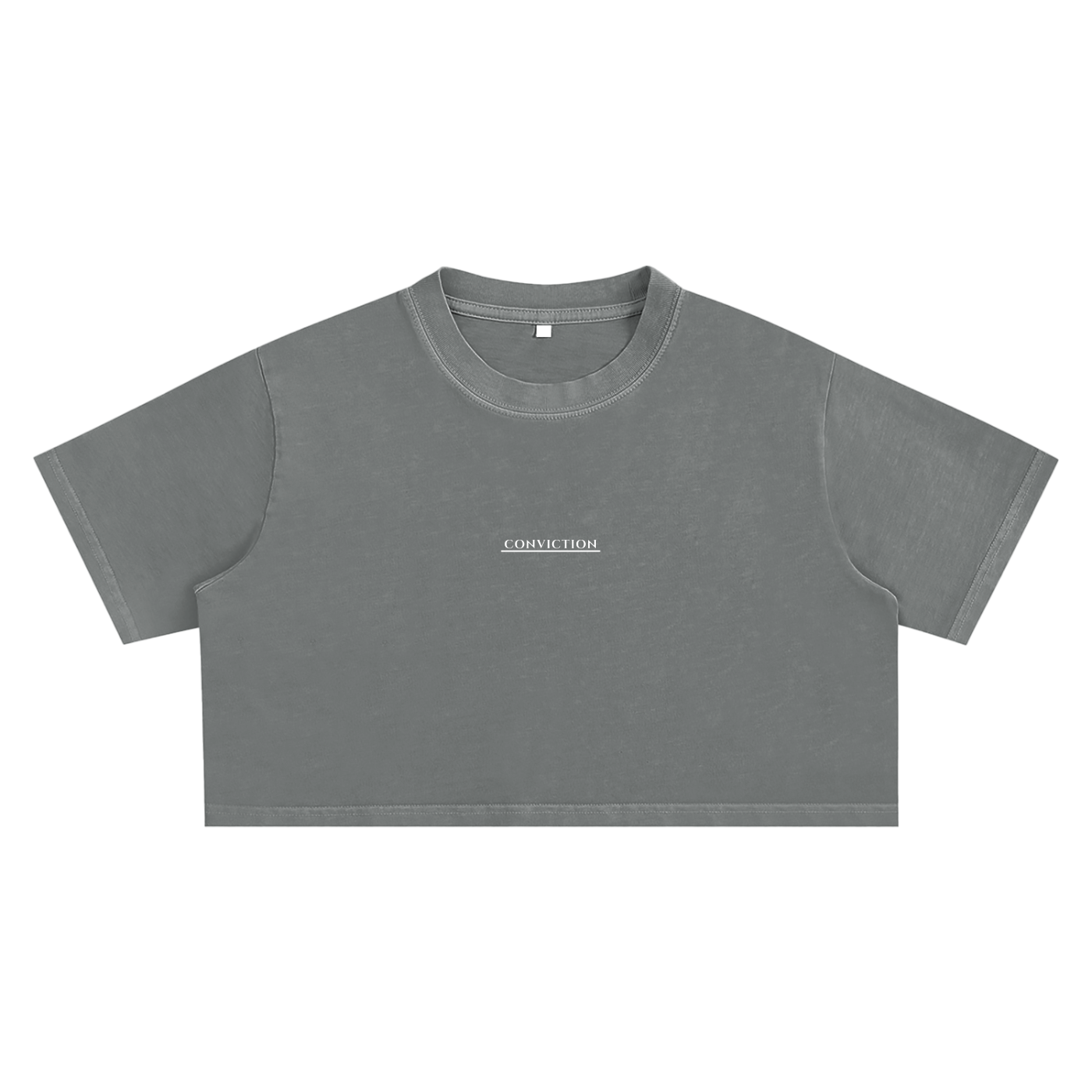 “C.O.A” Snow Washed Crop Top