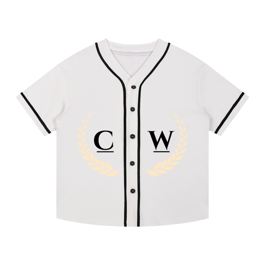 Contrast Piped Button-Up Jersey