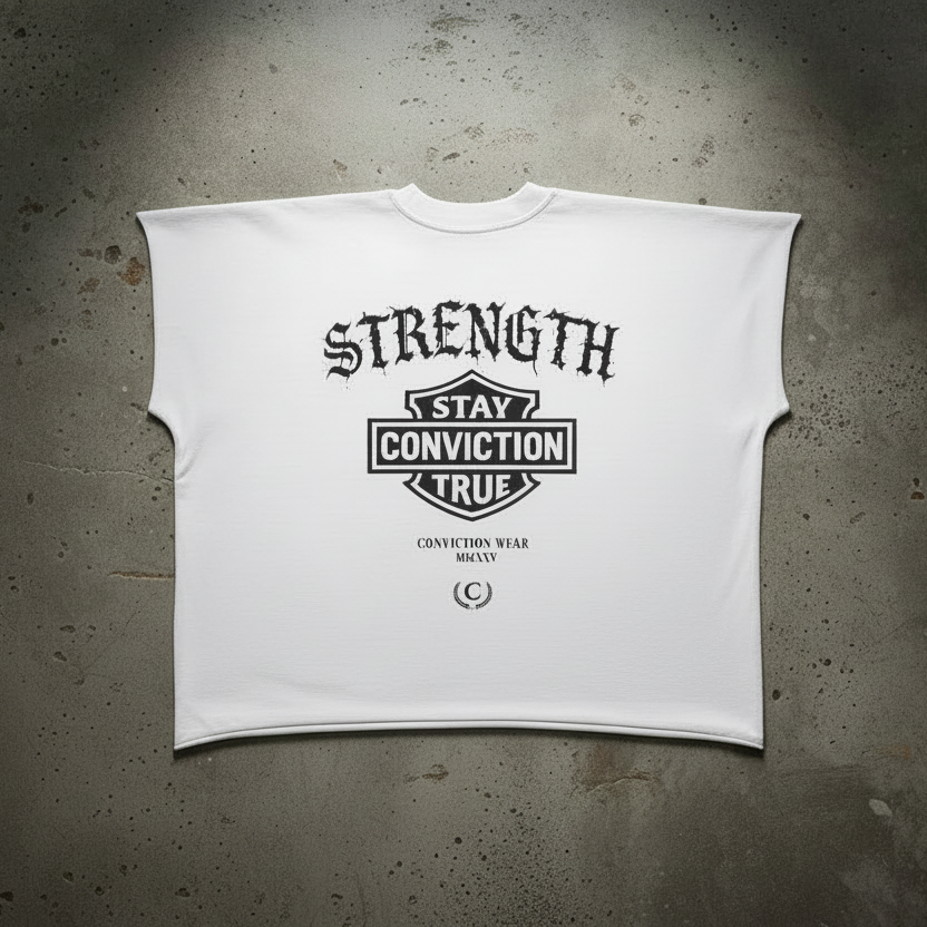 Conviction “Mentality” Raw Edge Boxy Tee