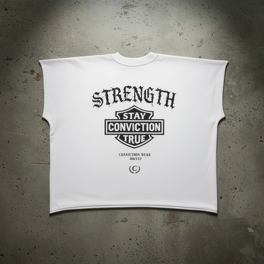 Conviction “Mentality” Raw Edge Boxy Tee