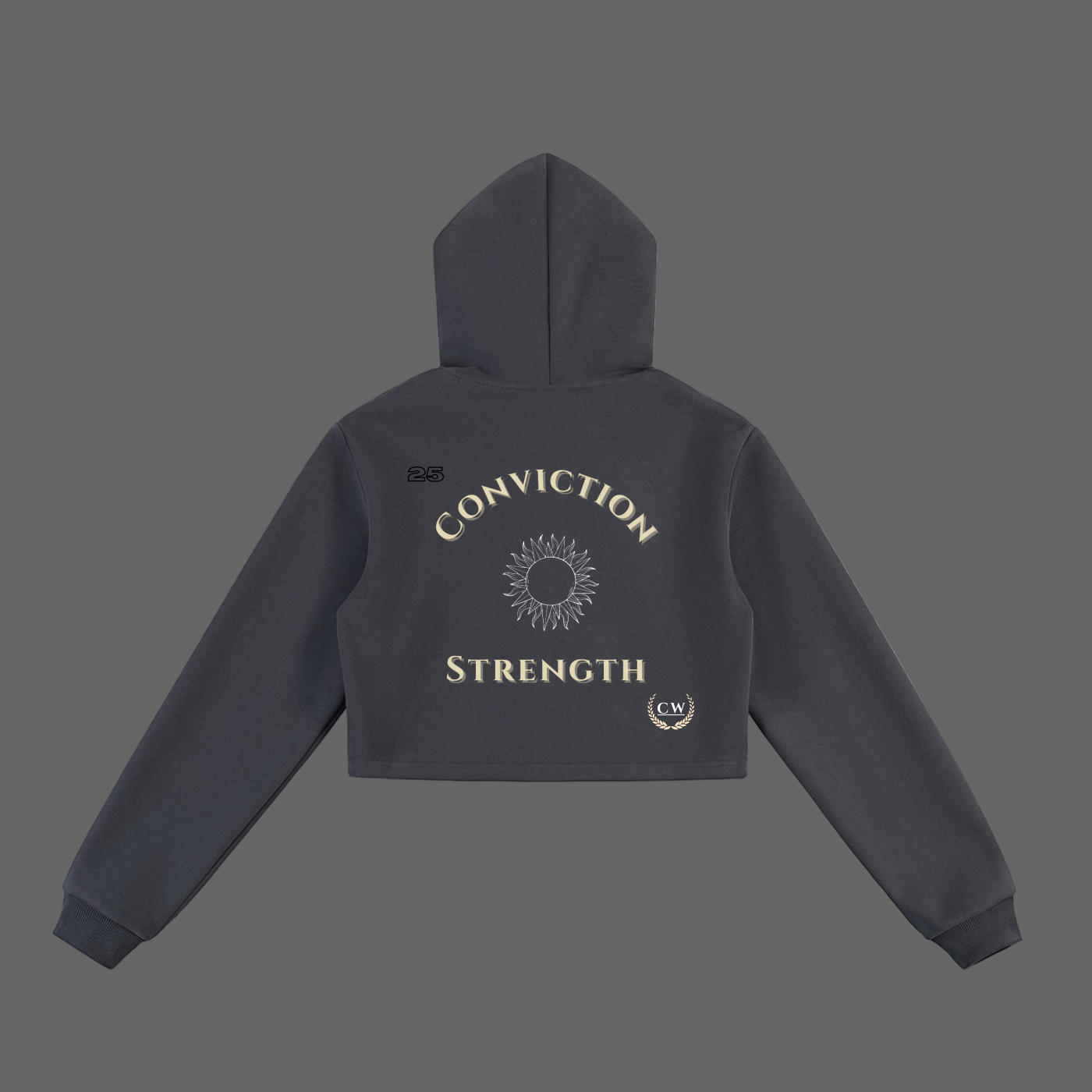 “Essential” Cropped Zip-Up Hoodie