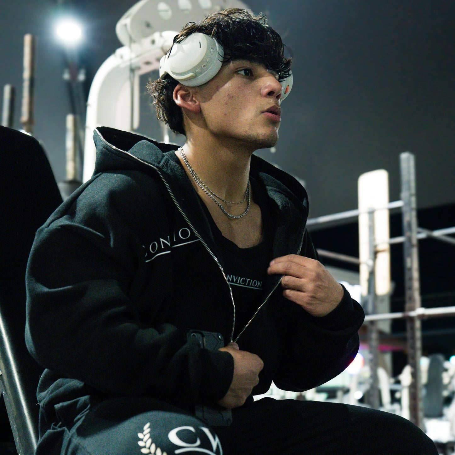 Conviction “Foundation” Fleeced Full-Zip Boxy Hoodie
