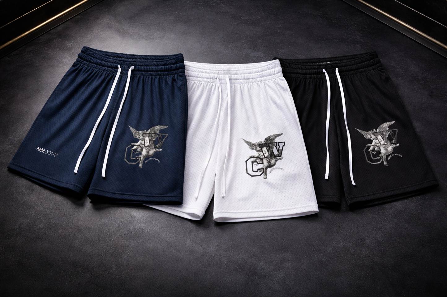 “Memento Vitae” Drawstring Shorts