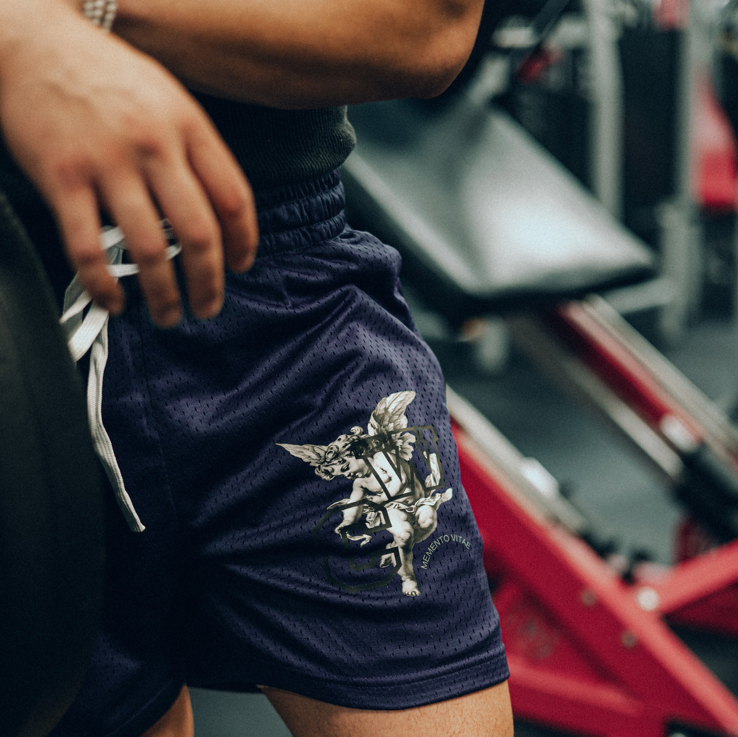 “Memento Vitae” Drawstring Shorts