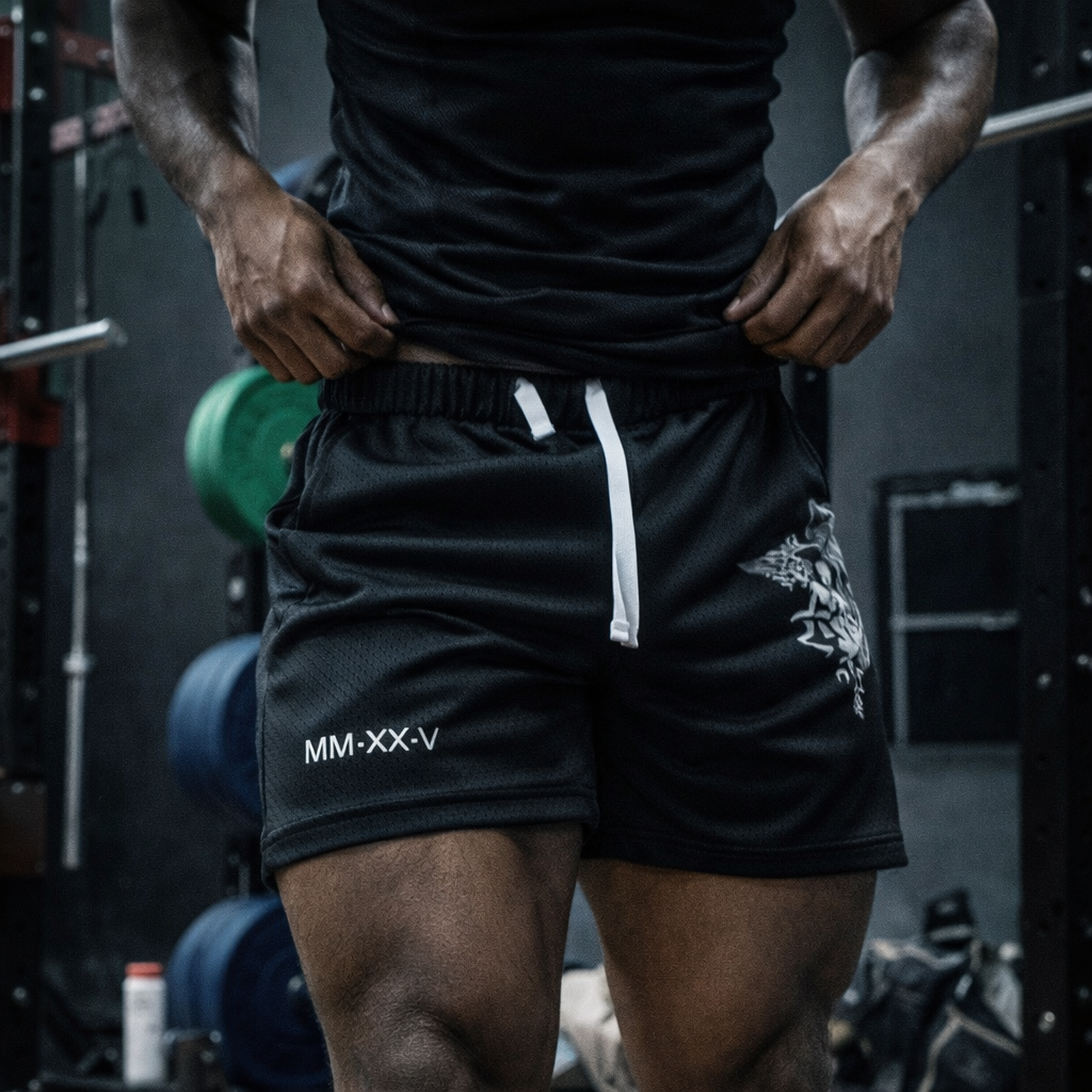 “Memento Vitae” Drawstring Shorts