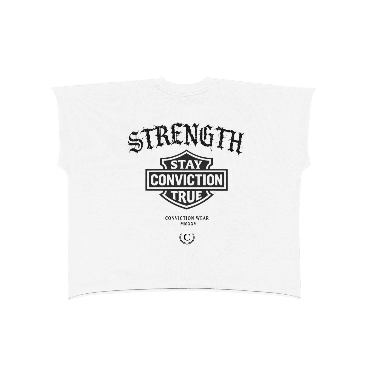 Conviction “Mentality” Raw Edge Boxy Tee