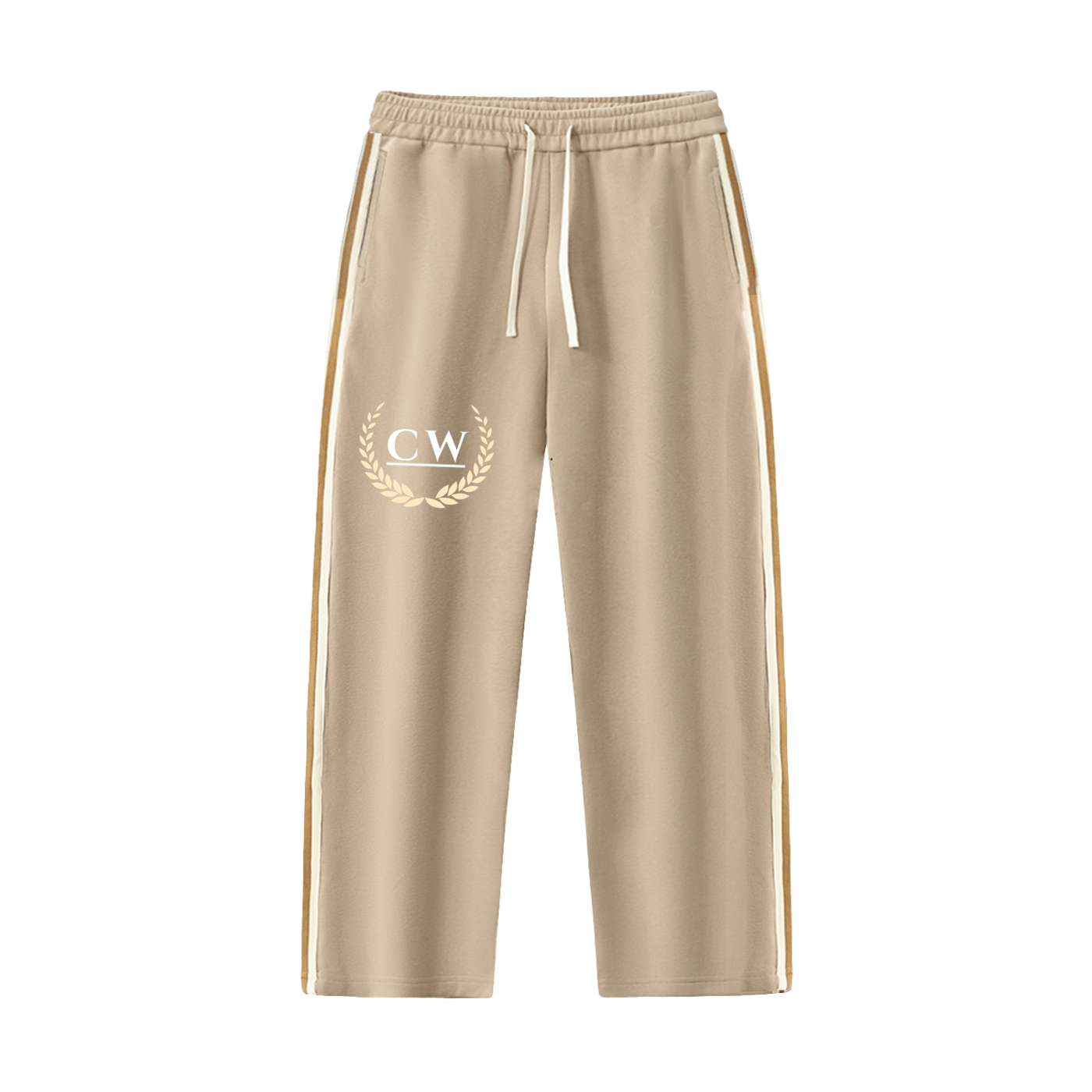 Conviction “Premium” Side-Stripe Straight-Leg  Pants