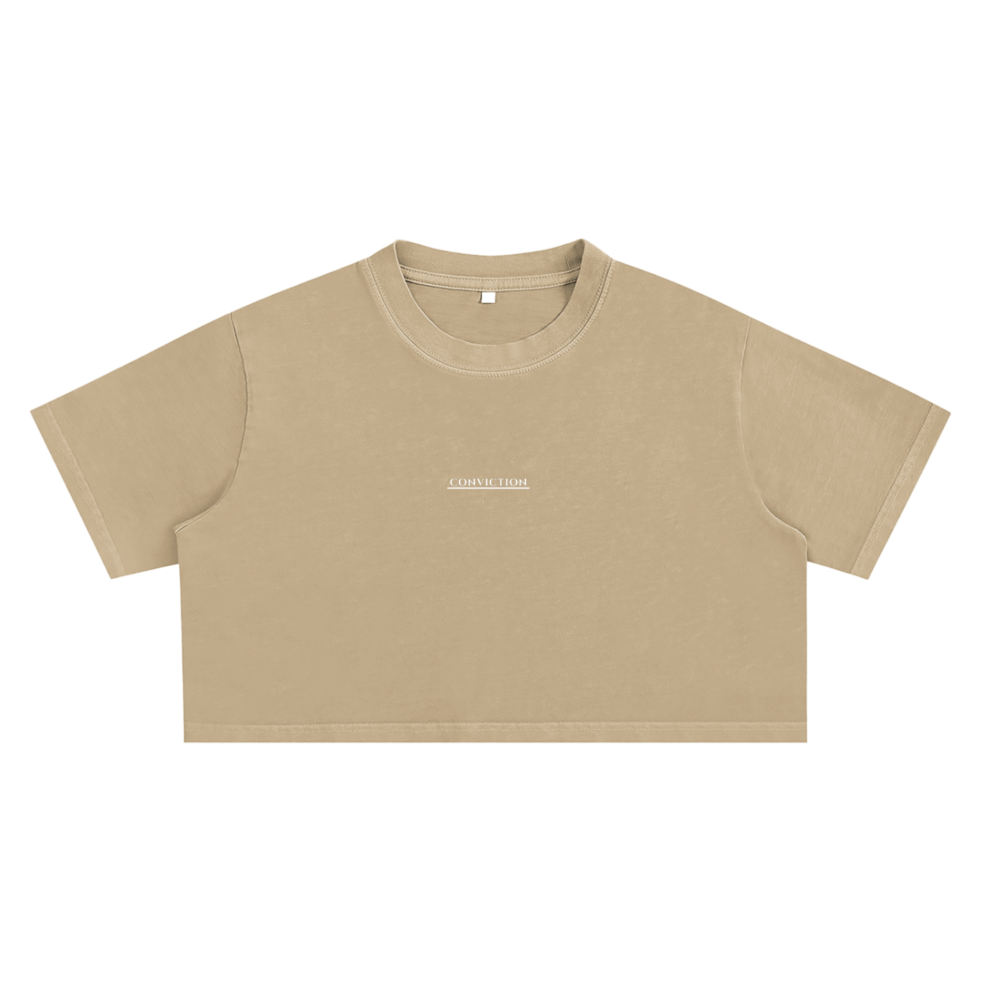 “C.O.A” Washed Crop Top