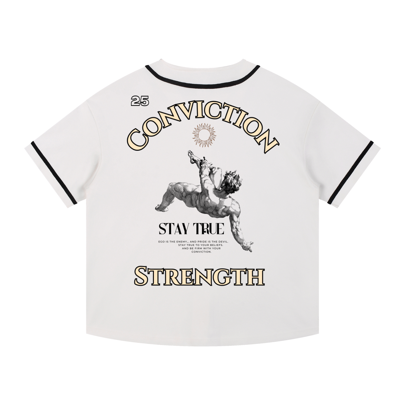 Contrast Piped Button-Up Jersey