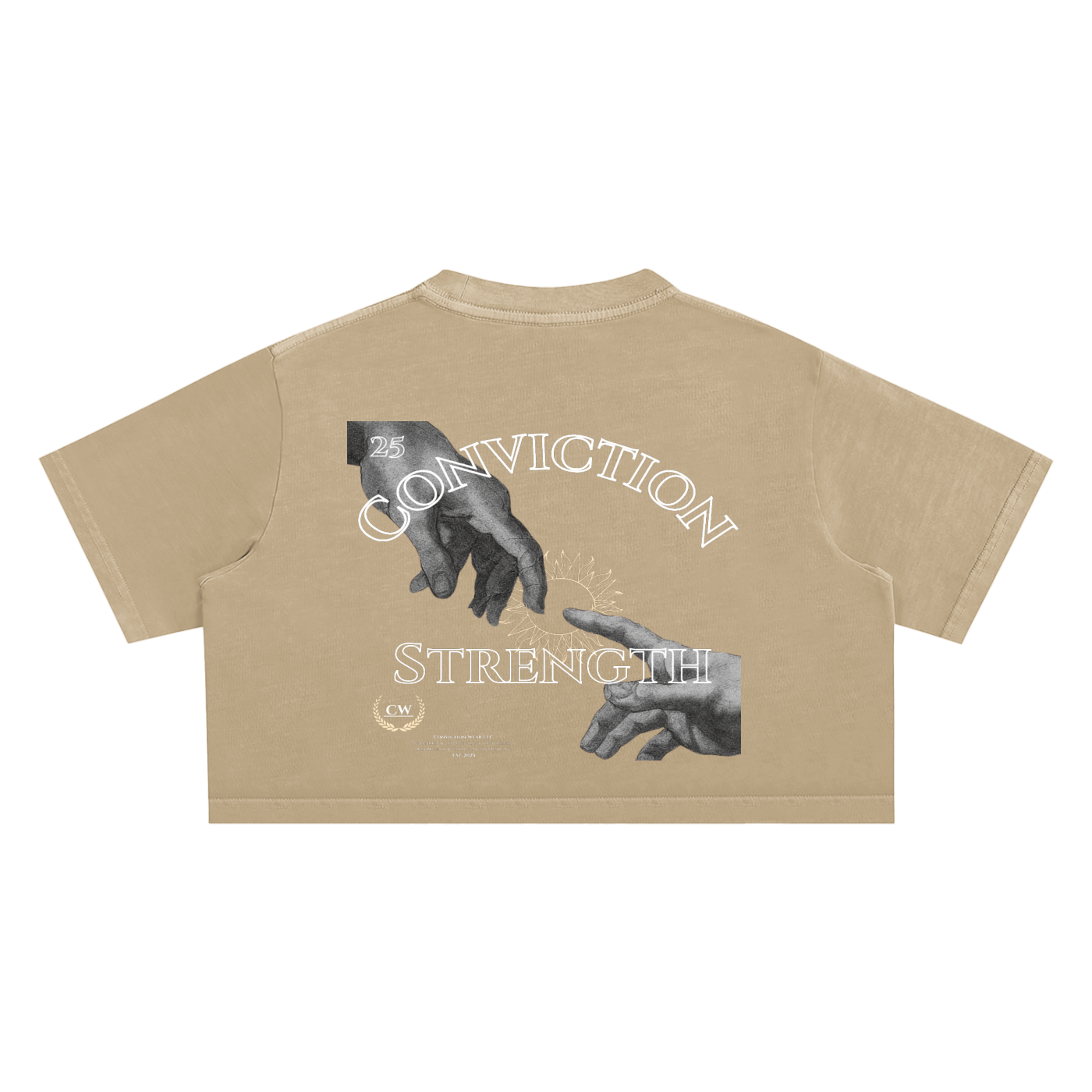 “C.O.A” Washed Crop Top